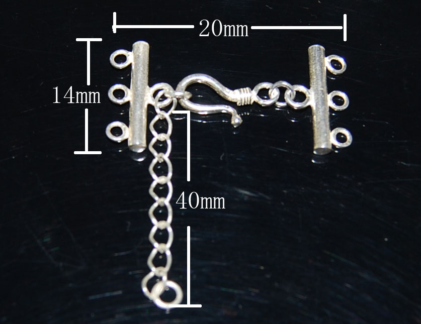 Wholesale 20x30mm White Gold Filled Necklace Shortener Clasp