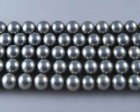 16 inches 8mm Smoky Round Shell Pearls Loose Strand
