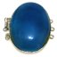 Wholesale 30x40mm Three-Row Natural Aquamarine Elliptical Jewelry Clasp