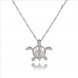 Wholesale Rhodium Plated Turtoise Style Wish Pearl Cage Pendent Necklace