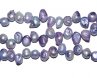 16 inches 8-13mm Side Drilled Lilac Blister Pearls Loose Strand